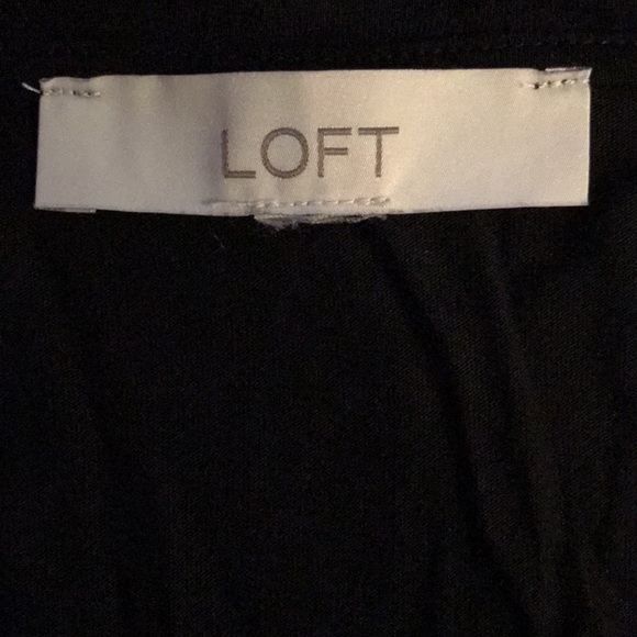 LOFT Black Scoop Neck Short Sleeve Shirt - Picture 7 of 9